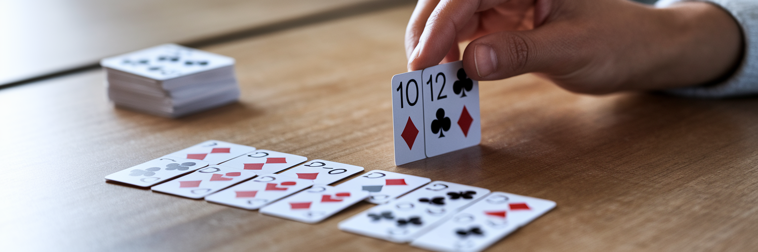 Player considering move Pyramid Solitaire