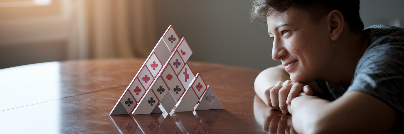Successful Pyramid Solitaire game win